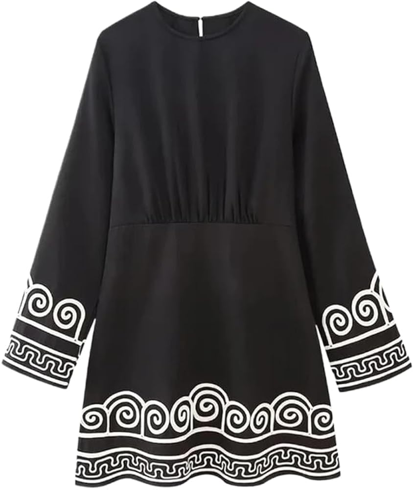 BLACK EMBROIDERY DRESS