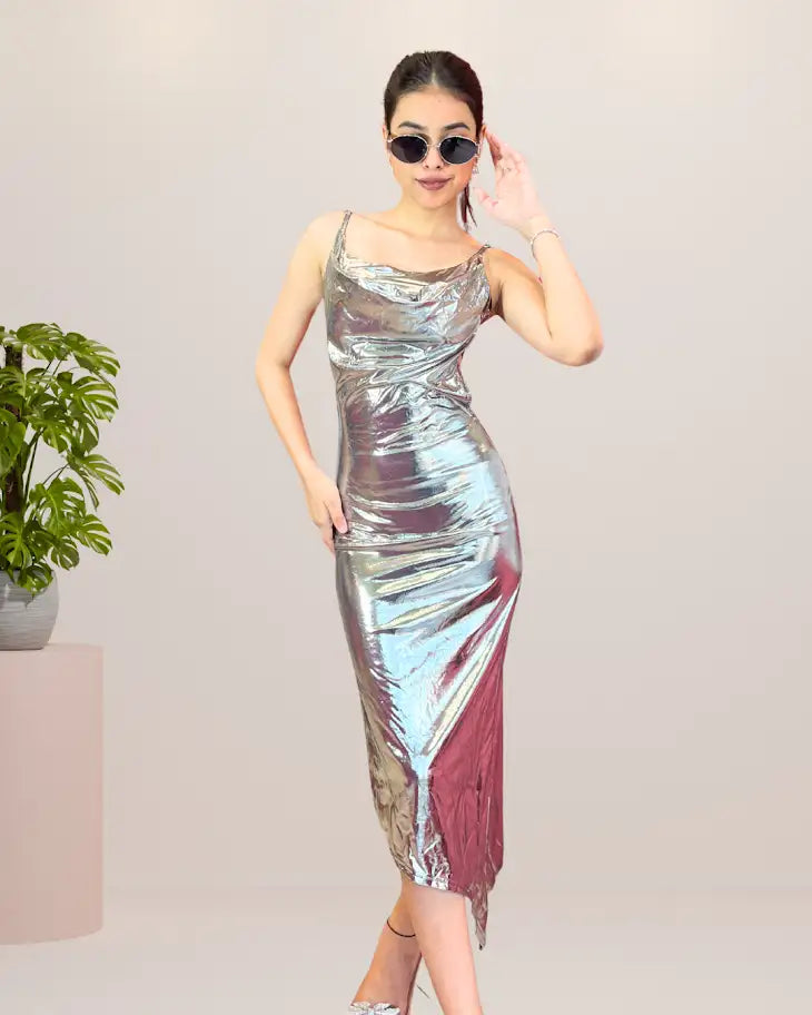 BODYCON METALIC DRESS