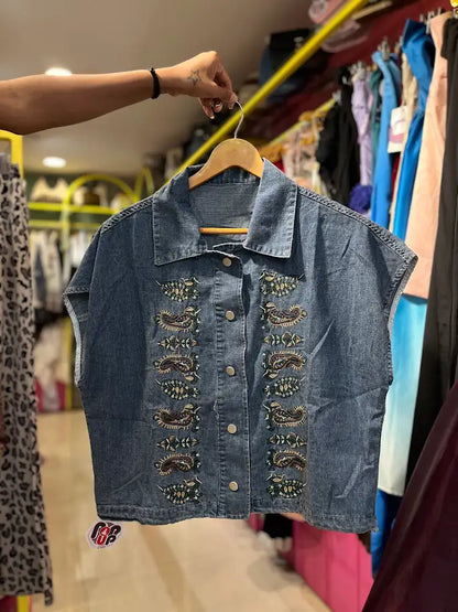 DEMIN VEST JACKET