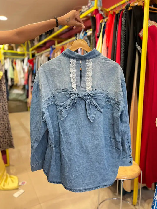 BOW DEMIN SHIRT