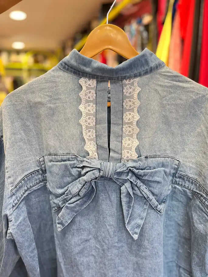 BOW DEMIN SHIRT