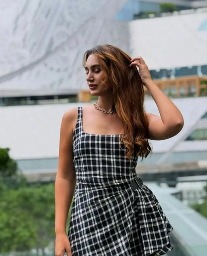 CHECK MINI DRESS