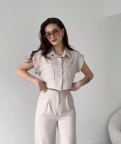 TOP & PANT CORD SET