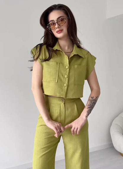 TOP & PANT CORD SET